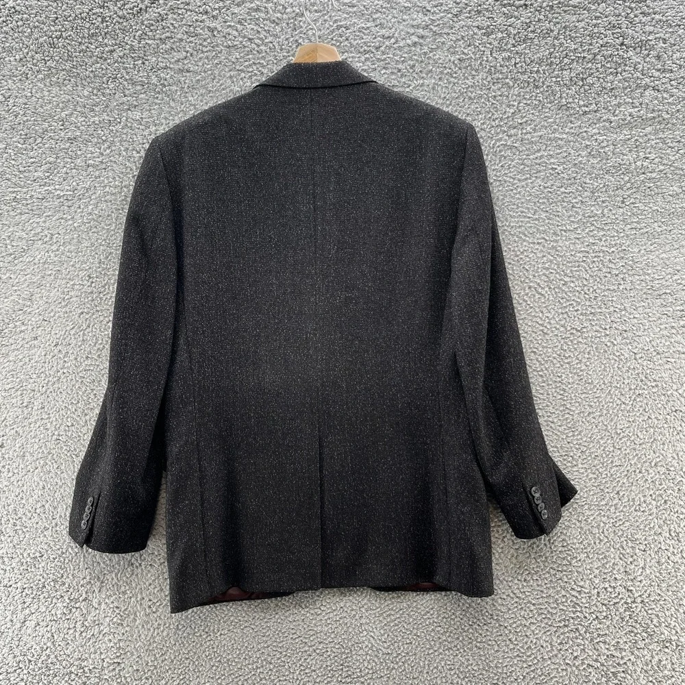 Jack Victor Blazer Mens 39R Gray Wool Speckled Tweed 2 Button Classic Sport Coat